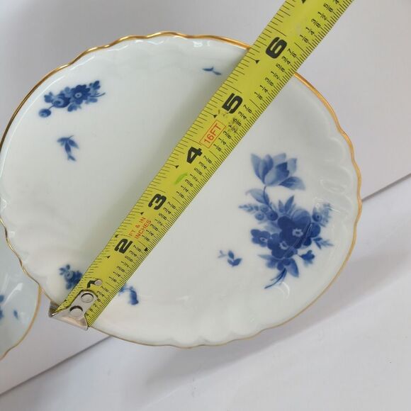 Set of 11 peices Okura by Noritake blue flower teacups/saucers/pedestal set - Picture 10 of 16